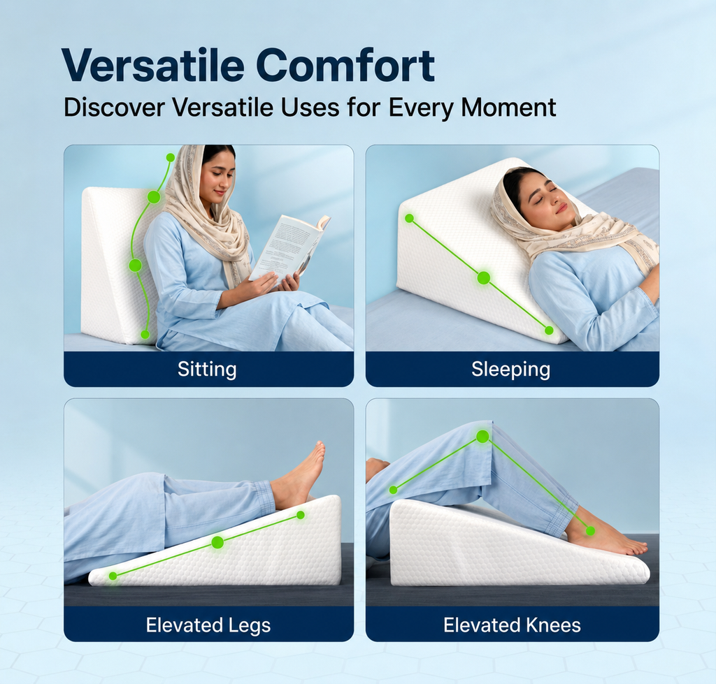 Premium Wedge Cushion With memory foam - Pain reducer & remover