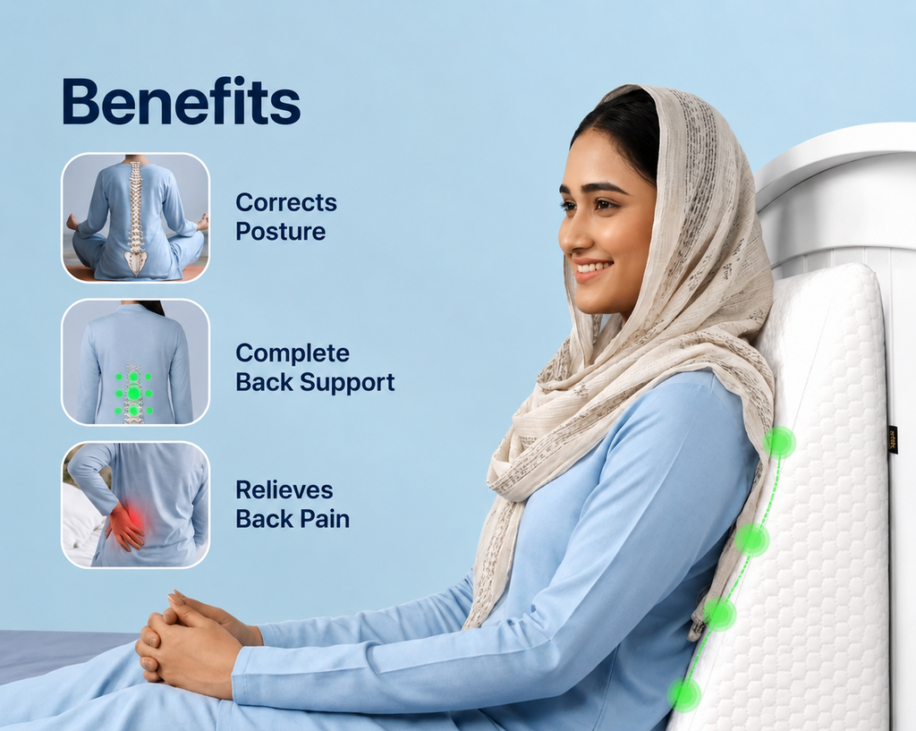 Premium Wedge Cushion With memory foam - Pain reducer & remover